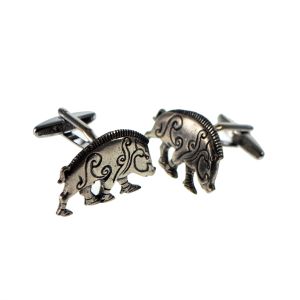 English Made Celtic Boar Pewter Cufflinks