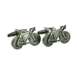English Made Pewter Cufflinks Bikes Cycle
