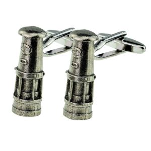 Welsh Davy Miners Lamp Pewter Cufflinks