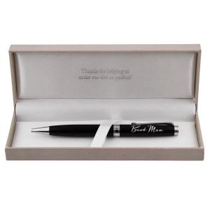 Chrome Plated Best Man Pen in Gift Box (DWC)