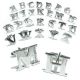 Monogram Alphabet Letters Rhodum Plated Cufflinks