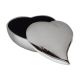 Contemporary Swish Heart Silver plated Trinket Box (engravable)