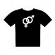 Male Female Sign Design Mens Black T Shirt