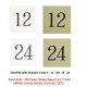 200 x Bulk SQUARE Table Number Cards : White/Ivory, Packs of Numbers 1-12 / 13-24