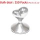 250 packs of 12 Heart Shaped Chrome Place Card Holders Bulk Deal