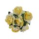 Pack of 144 Miniature Decorative Ivory & Yellow Tea Roses