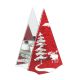 Bright Red Christmas Design Single Tea Light Holder (DWC)