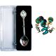 Crown Design Silver Souvenir Spoon with Blue New Baby Boy motif