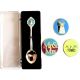 Crown Design Silver Souvenir Spoon with Wedding designs