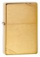 Zippo Brushed Brass Vintage With Slashes (engravable)