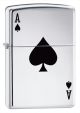 Zippo High Polish Chrome Lucky Ace (engravable)