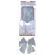 Organza Chair Bow Silver