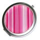 Pink Stripes Design Handbag Mirror