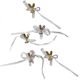Pack of 24 Cream & Gold Wedding Goblets Table Decorations