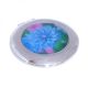 Vivid Blue Floral Ladies Round Handbag Mirror