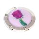 Romantic Single Stem Red Rose Design Handbag Hanger, Presented with Organza Bag