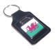 Bonded Leather Key Fob with Welsh Flag
