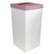 White Wedding Post Box with Pink Lid