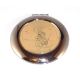 St Christopher Protect Us Etched Golden Outline Ladies Round handbag Mirror
