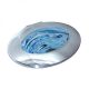 Oval Swirling Blue Pattern Handbag Mirror in Organza Bag