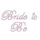 Purple Rhinestone Crystal iron on T Shirt Design - Bride to Be