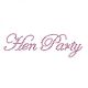 Purple Rhinestone Crystal iron on T Shirt Design - Hen Party