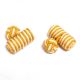 Cream & Gold Stripe Barrel Style Silk Knot Cufflinks Unboxed