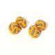 Gold & Brown Silk Knot Cufflinks Unboxed