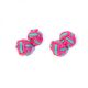 Pink & Blue Silk Knot Cufflinks Unboxed