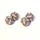 Graphite & Silver Silk Knot Cufflinks Unboxed