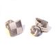 Silver & Graphite Square & Silk Knot Style Cufflinks