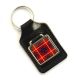 Bonded Leather Key Fob with Fraser Tartan