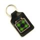 Bonded Leather Key Fob with MacDonald Tartan