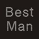 Small Rhinestone Crystal Iron on Design 5.6x4.9 cm Best Man design