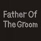 Small Rhinestone Crystal Iron on Design 6x3 cm Father of the Groom design