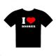 I Love Boobies Design Black T Shirt