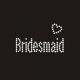 Small Rhinestone Crystal Iron on Design 5 x 3 cm Bridesmaid with Heart Design
