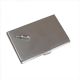 Wine Bottle Design Brushed Metal Card Case