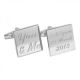 Bespoke You & Me Wedding Date personalised Engraved Cufflinks