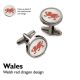 X2PSC155 Wales Welsh Dragon Coin Cufflinks