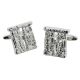 Stonehenge Design rhodium metal Cufflinks