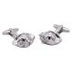 Pirate Hat Rhodium Plated Cufflinks