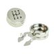 Silver Gearstick Design Cuff Button Covers a New Alternative to Cufflinks