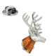 Coloured Stag Head Lapel Pin Badge