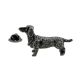 Antique Finish Pewter Dachshund Lapel Pin Badge
