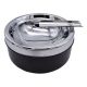 Split Top Black Metal Ashtray