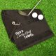 Personalised with Name Lucky Golf Towel Black Golf Towel
