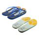 Just Married Tux & Wedding Dress Design Twin Blue & White Flip Flop Set