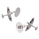 English Made 925 Sterling Silver Spitfire Chain Cufflinks