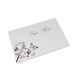 NEW STYLE White & Silver Butterfly Guest Book with Italic Script